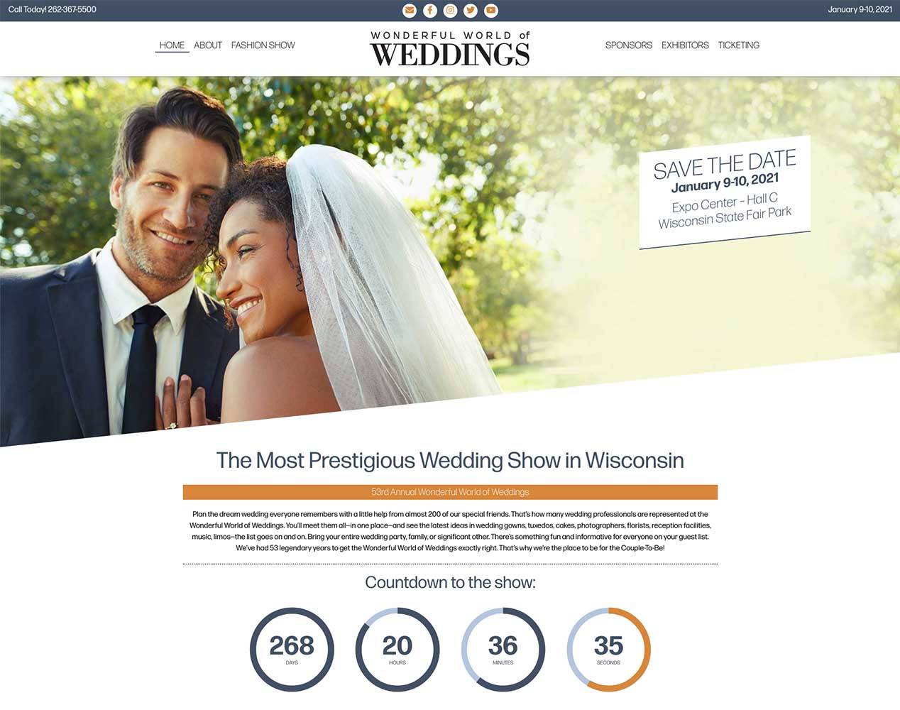 wedding exhibition website design